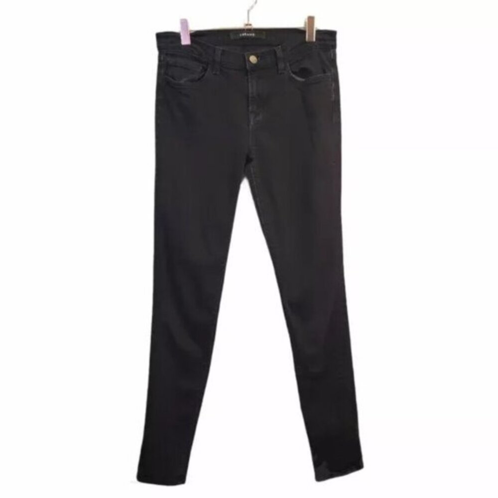 J Brand | Mid Rise Dark Wash Shadow Skinny Jeans